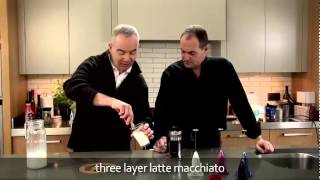 aerolatte  milk frother makes three layer caffè latte macchiato [upl. by Dawson]