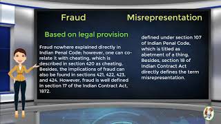 What is Difference Between Fraud amp Misrepresentation [upl. by Astrix]