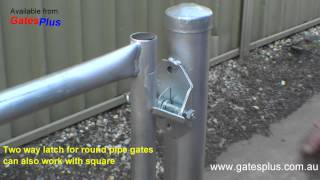 Gate Latch 2 way for round pipe and square [upl. by Hylton]