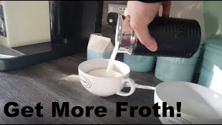 How to Get More Froth from Your Nespresso Coffee Aeroccino  Nespresso tips and help [upl. by Aienahs]