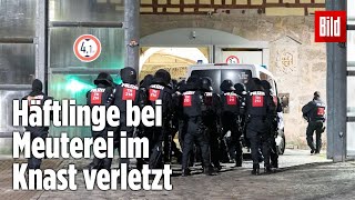 Gefängnismeuterei Polizei stürmt Knast in Thüringen  JVA Untermaßfeld [upl. by Weixel]